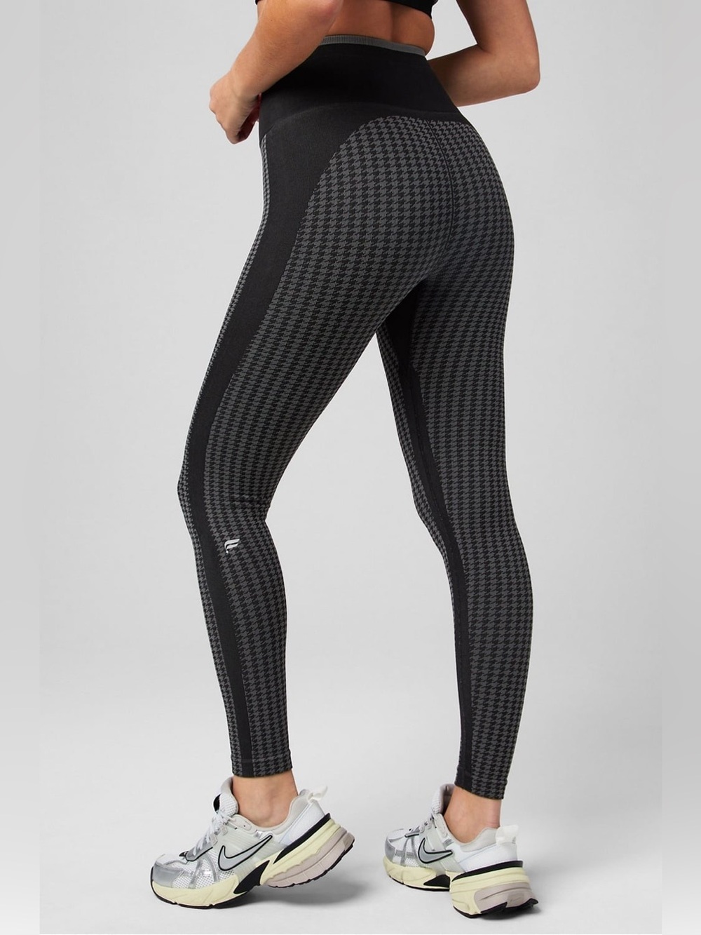 Fabletics Black Houndstooth Seamless High-Waist Leggings